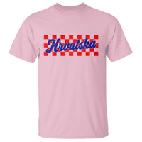 Hrvatska T Shirt Checkered Retro Croatia Zagreb Croatian
