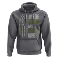 I Love One Woman And Several Guns Hoodie Vintage American Flag Funny Husband Gun Lover