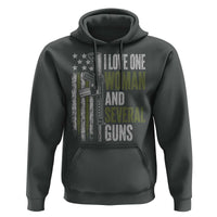 I Love One Woman And Several Guns Hoodie Vintage American Flag Funny Husband Gun Lover