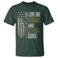 I Love One Woman And Several Guns T Shirt Vintage American Flag Funny Husband Gun Lover