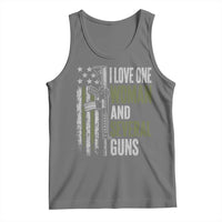 I Love One Woman And Several Guns Tank Top Vintage American Flag Funny Husband Gun Lover