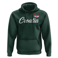 Croatia Hoodie Hrvatska Simple Love Croatian Flag Heart