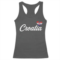 Croatia Racerback Tank Top Hrvatska Simple Love Croatian Flag Heart