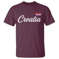 Croatia T Shirt Hrvatska Simple Love Croatian Flag Heart