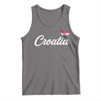 Croatia Tank Top Hrvatska Simple Love Croatian Flag Heart
