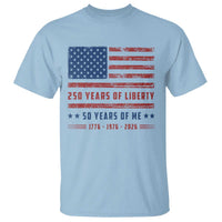 Patriotic 50th Birthday USA 250th Anniversary T Shirt 250 Years of Liberty 1976 50 Year Old Gift