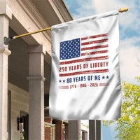 Patriotic 80th Birthday USA 250th Anniversary Garden Flag 250 Years of Liberty 1946 80 Year Old Gift