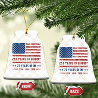 Patriotic 70th Birthday USA 250th Anniversary Ceramic Ornament 250 Years of Liberty 1956 70 Year Old Gift