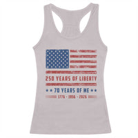 Patriotic 70th Birthday USA 250th Anniversary Racerback Tank Top 250 Years of Liberty 1956 70 Year Old Gift