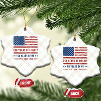 Patriotic 60th Birthday USA 250th Anniversary Ceramic Ornament 250 Years of Liberty 1966 60 Year Old Gift