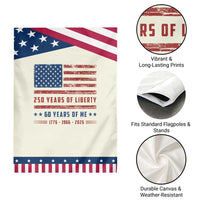 60th Birthday USA 250th Anniversary Patriotic Garden Flag 250 Years of Liberty 1966 60 Year Old Gift