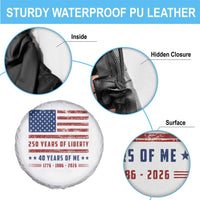 Patriotic 40th Birthday USA 250th Anniversary Spare Tire Cover 250 Years of Liberty 1986 40 Year Old Gift