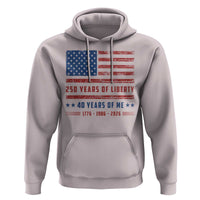Patriotic 40th Birthday USA 250th Anniversary Hoodie 250 Years of Liberty 1986 40 Year Old Gift