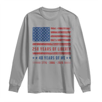 Patriotic 40th Birthday USA 250th Anniversary Long Sleeve Shirt 250 Years of Liberty 1986 40 Year Old Gift