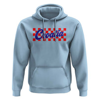 Croatia Hoodie Checkered Retro Hrvatska Zagreb Croatian