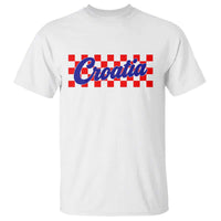 Croatia T Shirt Checkered Retro Hrvatska Zagreb Croatian
