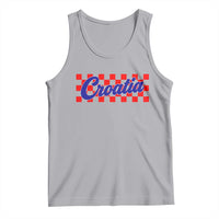 Croatia Tank Top Checkered Retro Hrvatska Zagreb Croatian