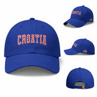 Vintage Croatia Baseball Cap Retro Varsity Hrvatska Flag Zagreb Croatian