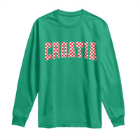 Vintage Croatia Long Sleeve Shirt Retro Varsity Hrvatska Flag Zagreb Croatian