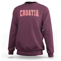Vintage Croatia Sweatshirt Retro Varsity Hrvatska Flag Zagreb Croatian