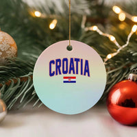 Croatia Flag Ceramic Ornament Vintage Hrvatska Flag Zagreb Croatian Jersey Retro
