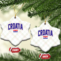 Croatia Flag Ceramic Ornament Vintage Hrvatska Flag Zagreb Croatian Jersey Retro