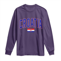 Croatia Flag Long Sleeve Shirt Vintage Hrvatska Flag Zagreb Croatian Jersey Retro