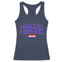Croatia Flag Racerback Tank Top Vintage Hrvatska Flag Zagreb Croatian Jersey Retro