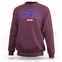Croatia Flag Sweatshirt Vintage Hrvatska Flag Zagreb Croatian Jersey Retro