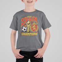 Spain Champions 2026 T Shirt For Kid Spanish Soccer Fan Graphic