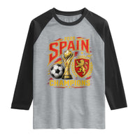 Spain Champions 2026 Raglan Shirt Spanish Soccer Fan Graphic