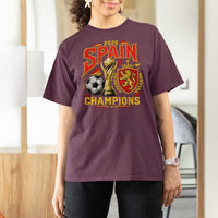 Spain Champions 2026 T Shirt For Women Spanish Soccer Fan Graphic