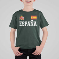 Spain Espana T Shirt For Kid Vintage Spanish Flag Royal Crest Graphic