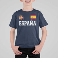 Spain Espana T Shirt For Kid Vintage Spanish Flag Royal Crest Graphic