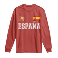 Spain Espana Long Sleeve Shirt Vintage Spanish Flag Royal Crest Graphic