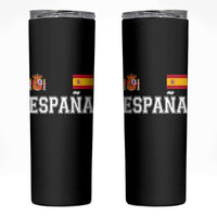 Spain Espana Skinny Tumbler Vintage Spanish Flag Royal Crest Graphic