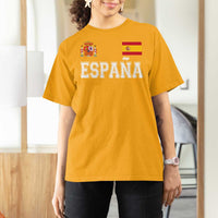 Spain Espana T Shirt For Women Vintage Spanish Flag Royal Crest Graphic