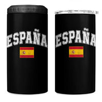 España Vintage Spanish Flag Pride Graphic 4 in 1 Can Cooler Tumbler