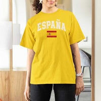 España Vintage Spanish Flag Pride Graphic T Shirt For Women