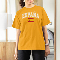 España Vintage Spanish Flag Pride Graphic T Shirt For Women