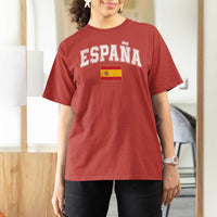 España Vintage Spanish Flag Pride Graphic T Shirt For Women