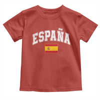 España Vintage Spanish Flag Pride Graphic Toddler T Shirt