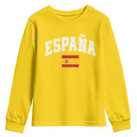 España Vintage Spanish Flag Pride Graphic Youth Sweatshirt