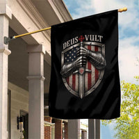 Catholic Knight Templar Crusader Garden Flag Rertro Deus Vult American Flag