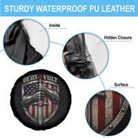 Catholic Knight Templar Crusader Spare Tire Cover Rertro Deus Vult American Flag