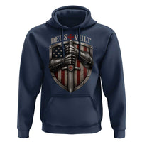 Catholic Knight Templar Crusader Hoodie Rertro Deus Vult American Flag