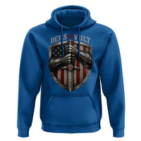 Catholic Knight Templar Crusader Hoodie Rertro Deus Vult American Flag