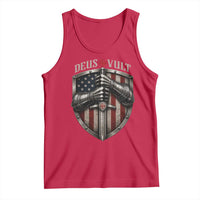 Catholic Knight Templar Crusader Tank Top Rertro Deus Vult American Flag