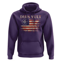 Catholic Knight Templar Crusader Cross Hoodie Vintage American Flag