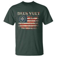 Catholic Knight Templar Crusader Cross T Shirt Vintage American Flag
